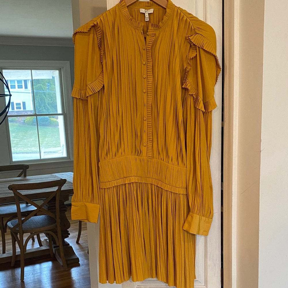 Joie Mustard Long Sleeve Dress